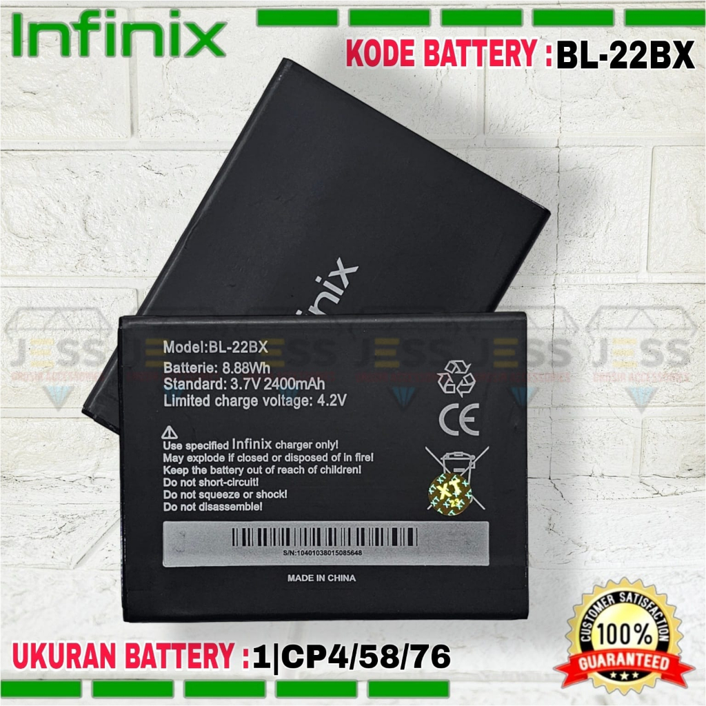 Baterai Battery Original ERRLY BL-22BX BL22BX For Type INFINIX HOT 2 , X510 , X 510