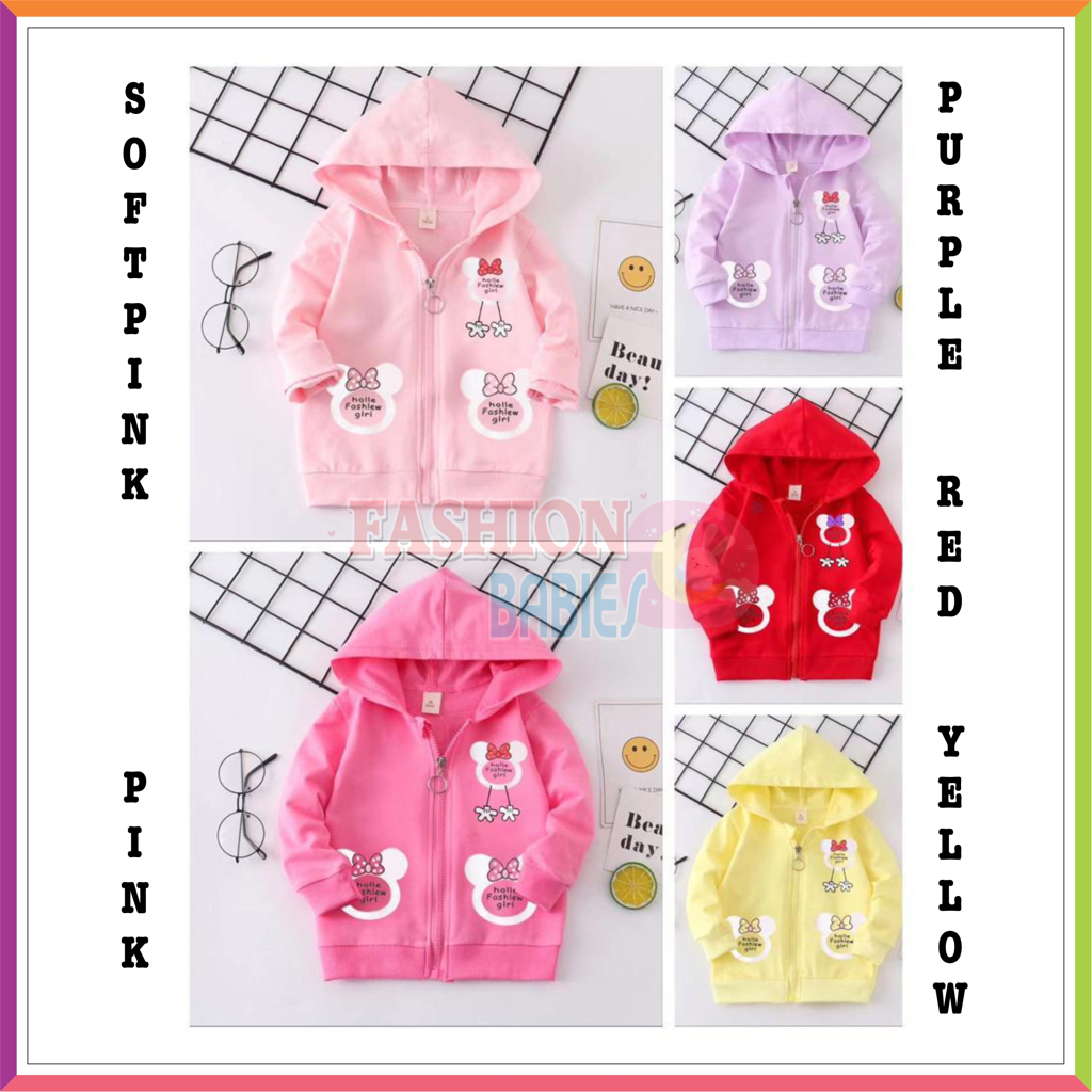 LS JAKET ANAK IMPORT | JAKET ANAK KATUN MURAH PEREMPUAN RESLETING 0-2 TH