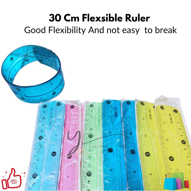 

Penggaris lentur 30 Cm flexible ruler mistar-Pcs