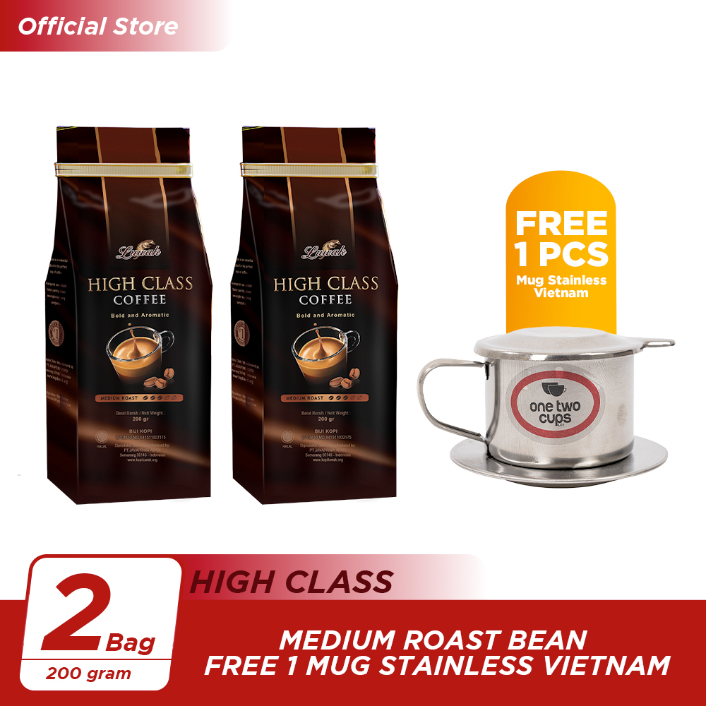 

Luwak High Class Medium Roast Bean 200gr [2] - Mug Stainless Vietnam