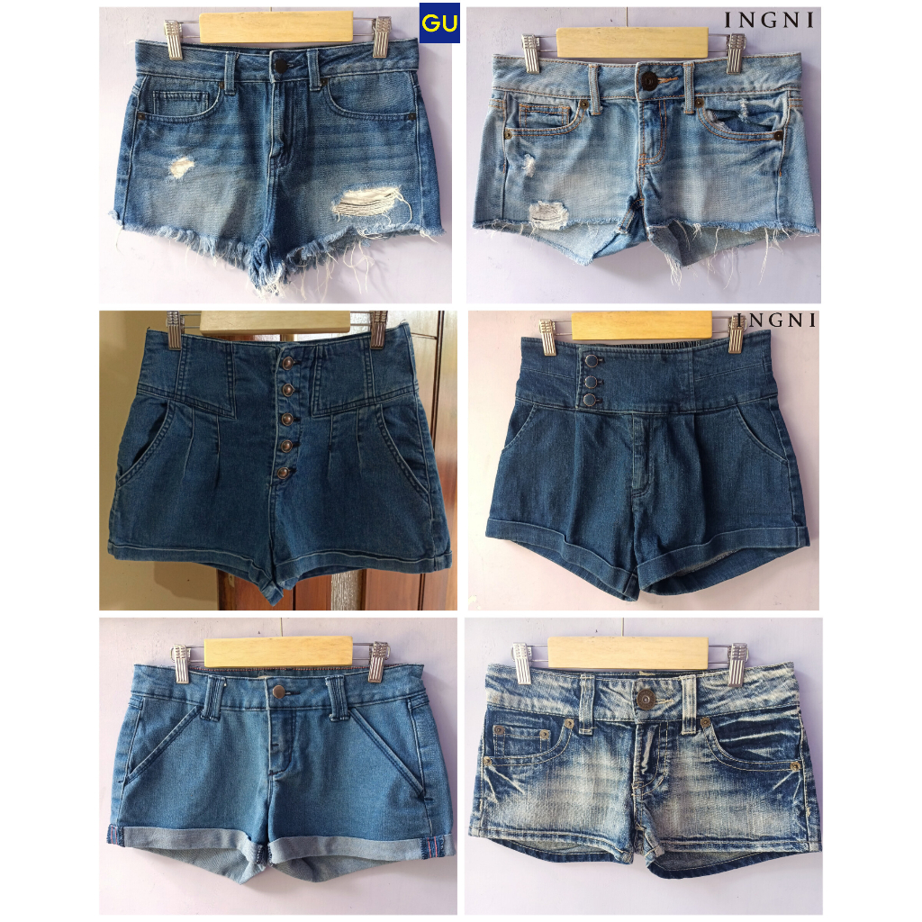 Hotpants Second Preloved | Celana Pendek Second Preloved | Hotpans Jeans H&m Uniqlo Second Preloved