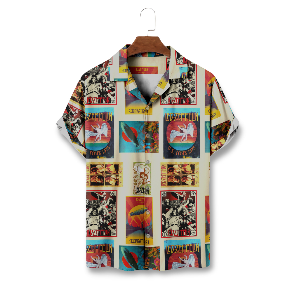 Kemeja Kasual  Fullprinting Band Series Led Zeppelin