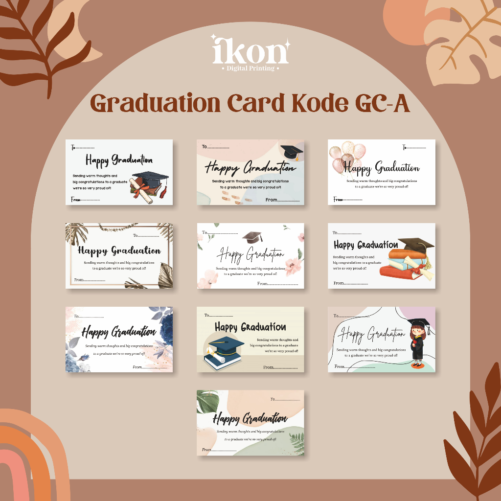 GRADUATION CARD / KARTU UCAPAN WISUDA/ GRADUATION GREETING CARD KODE GC-A