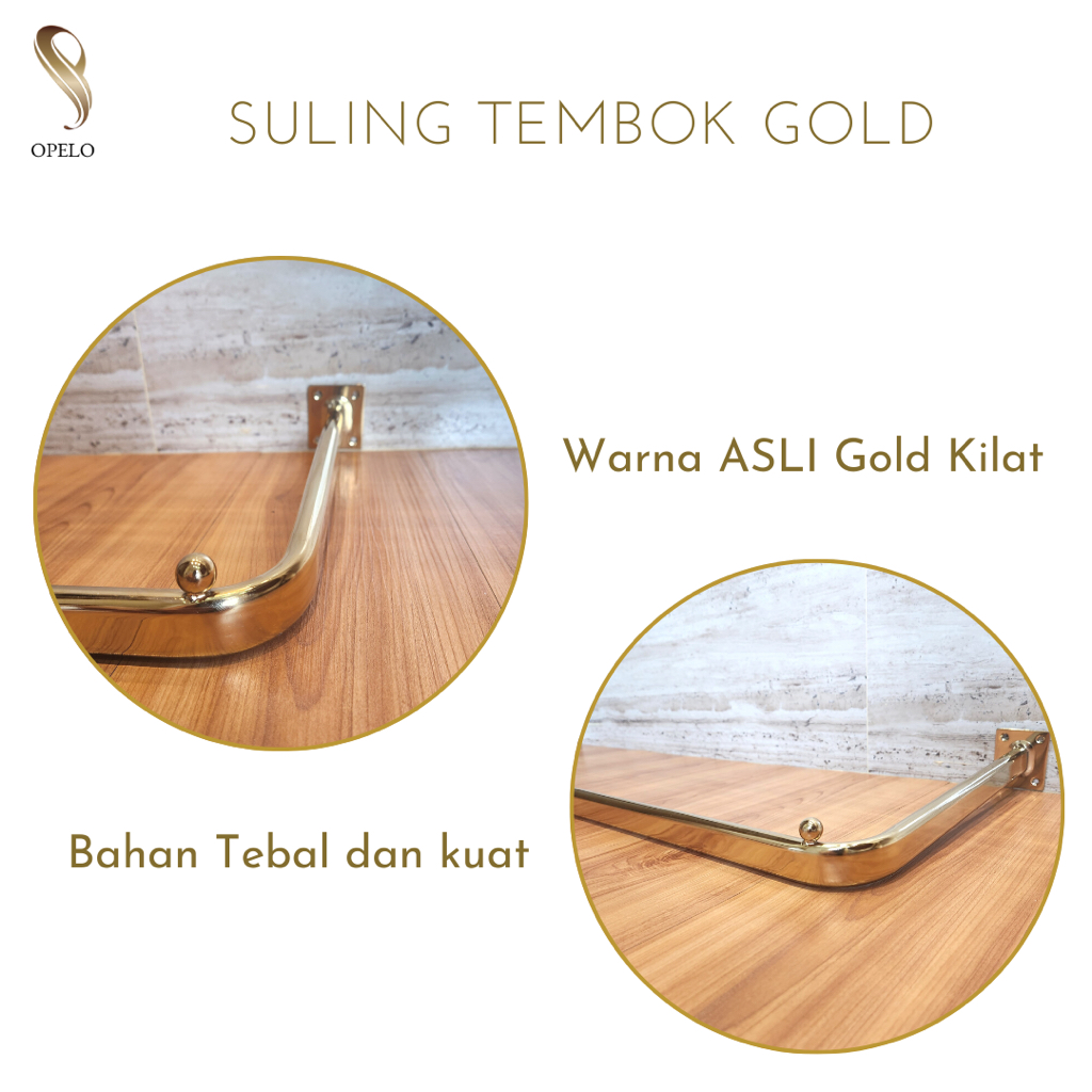 NEW! GAWANG BAJU TEMBOK PREMIUM GOLD MIRROR KILAT ORISINIL SERIES