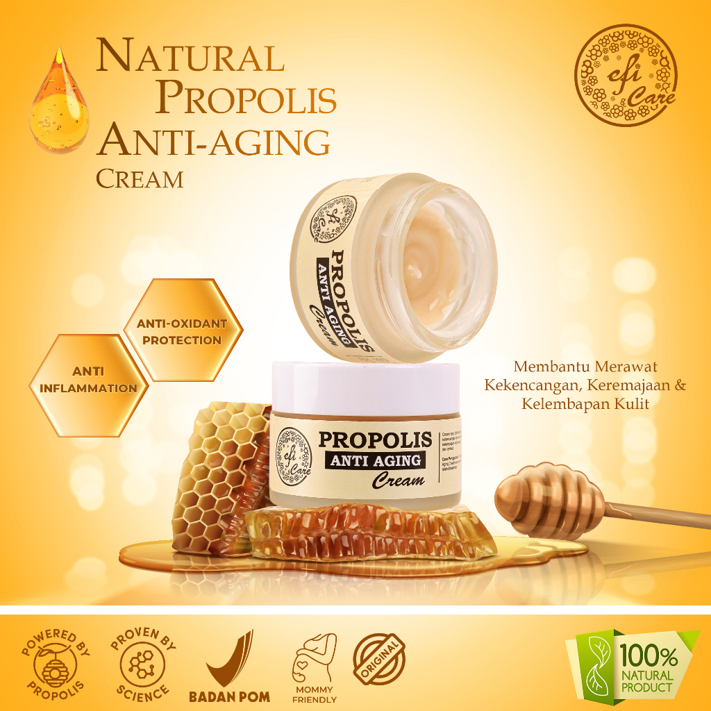 ✅ Propolis Natural Anti Aging Cream By Kebun Efi