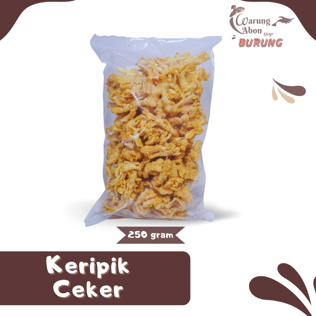 

Keripik Ceker Cap Burung 200 gr