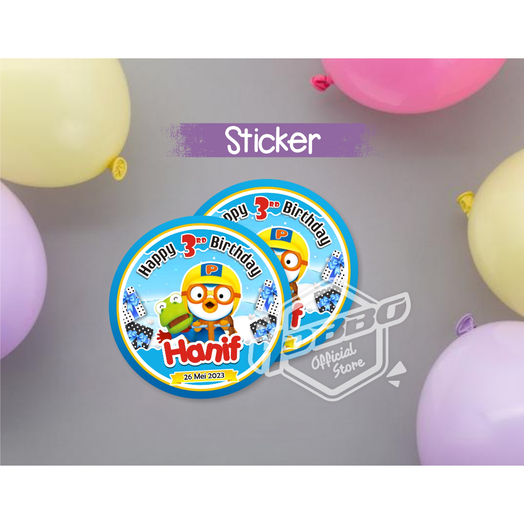 

Size 10 cm - Stiker Ultah Anak Custom - Stiker Bento - Sticker Karakter Lucu Ulang Tahun Size Jumbo