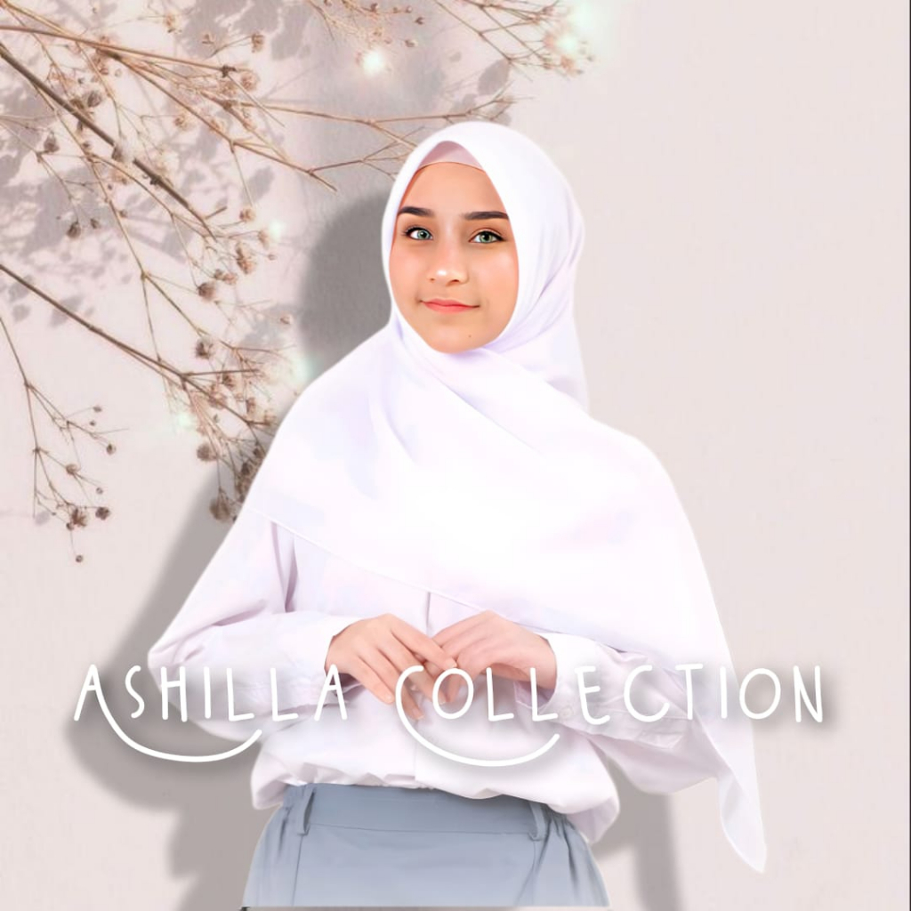 Jilbab Anak Sekolah Segi Empat Paris Premium#terlaris/termurah