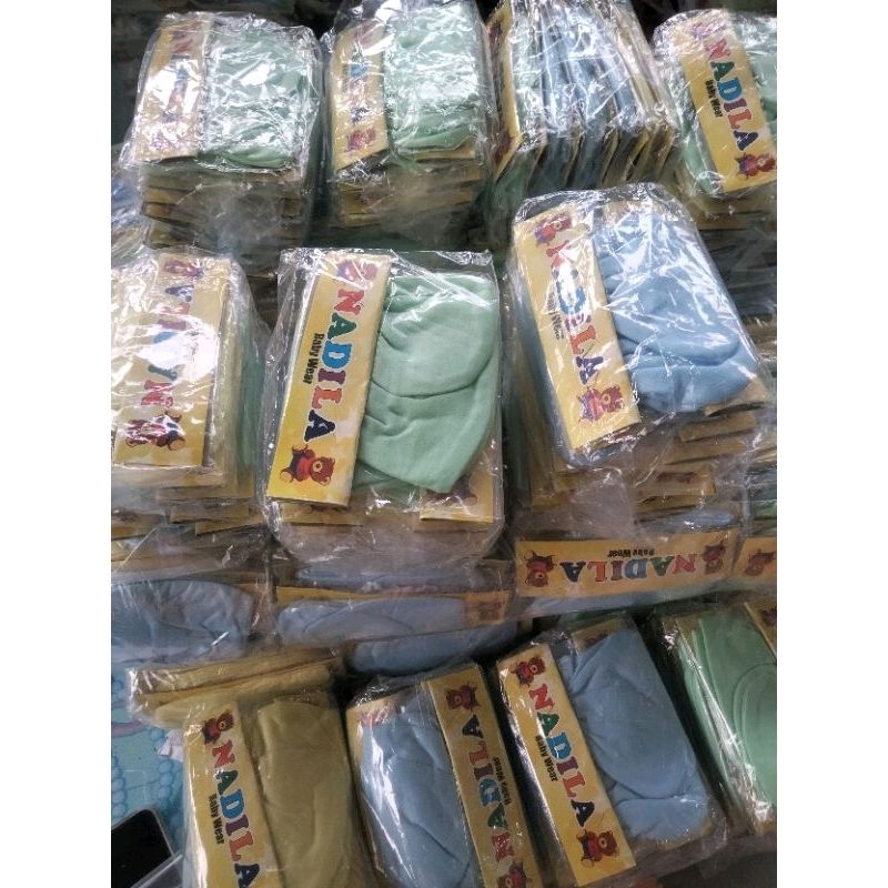 grosir 1 lusin set sarung tangan/sarung kaki polos model kerut