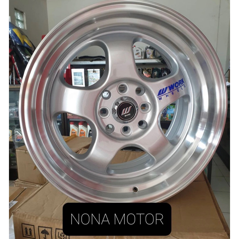 R16 Velg Mobil Work Meister Hyper Silver