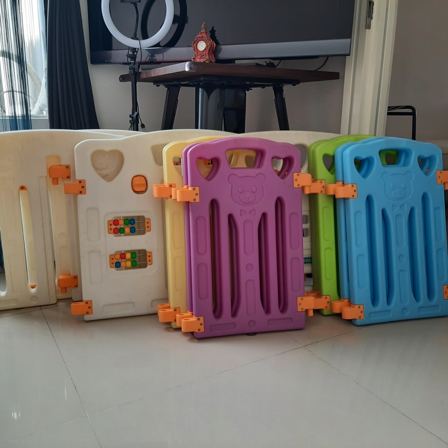 PAGAR PENGAMAN AMAN BERMAIN BAYI COBY HAUS COBYHAUS BEAR TIPE 10 + 2 BABY SAFETY FENCE PRELOVED