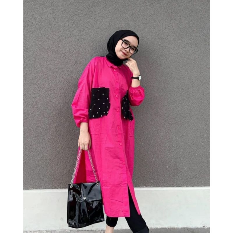 POLKA Tunik Pocket Kemeja Tunik