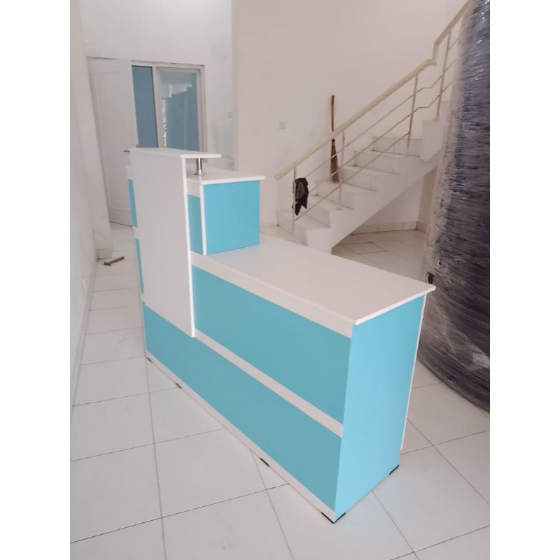 MEJA KASIR LAUNDRY / MEJA KASIR TOKO KLINIK CAFE LONDRY BIRU UNDAK