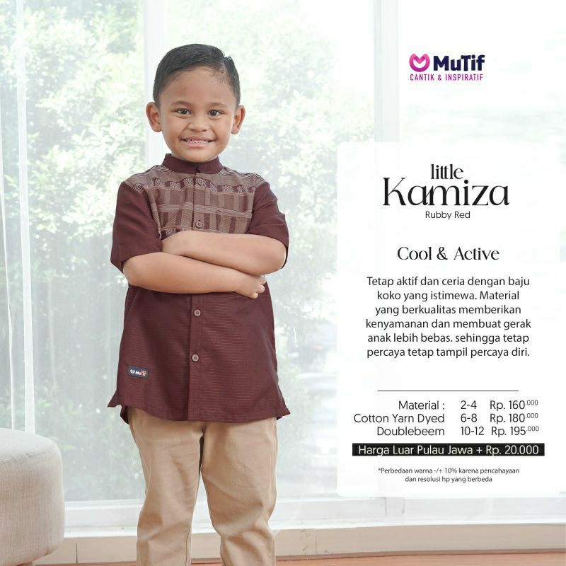 Mutif Sarimbit Kamizara Kamiza Ruby Red Baju Muslim Gamis Sarimbit Keluarga Family Series Terbaru Ori Lebaran 2023