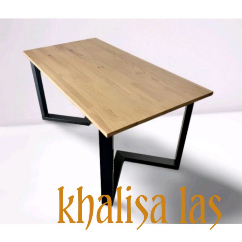 kaki meja besi 2 pcs kaki meja besi hollow minimalis elegan