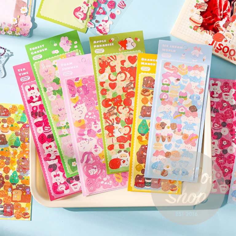 

Stiker Korea Jepang Viral Yuezhe Moe Cute Kawaii Lucu Karakter Animals Mainan Anak Sticker Aestethic