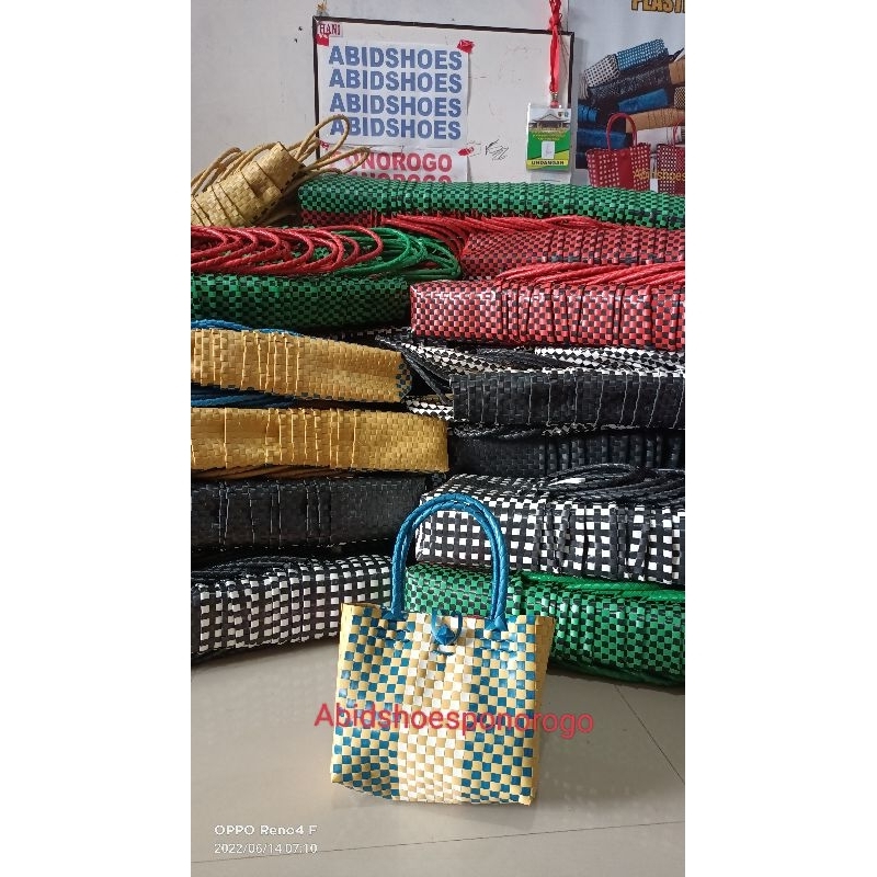 Tas souvenir | tas anyaman plastik | tas murah grosir  harga per 10pcs