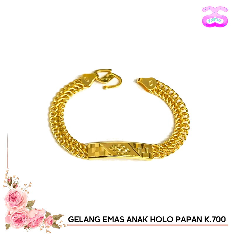 Gelang Emas Asli Anak Holo Papan | Kadar 700