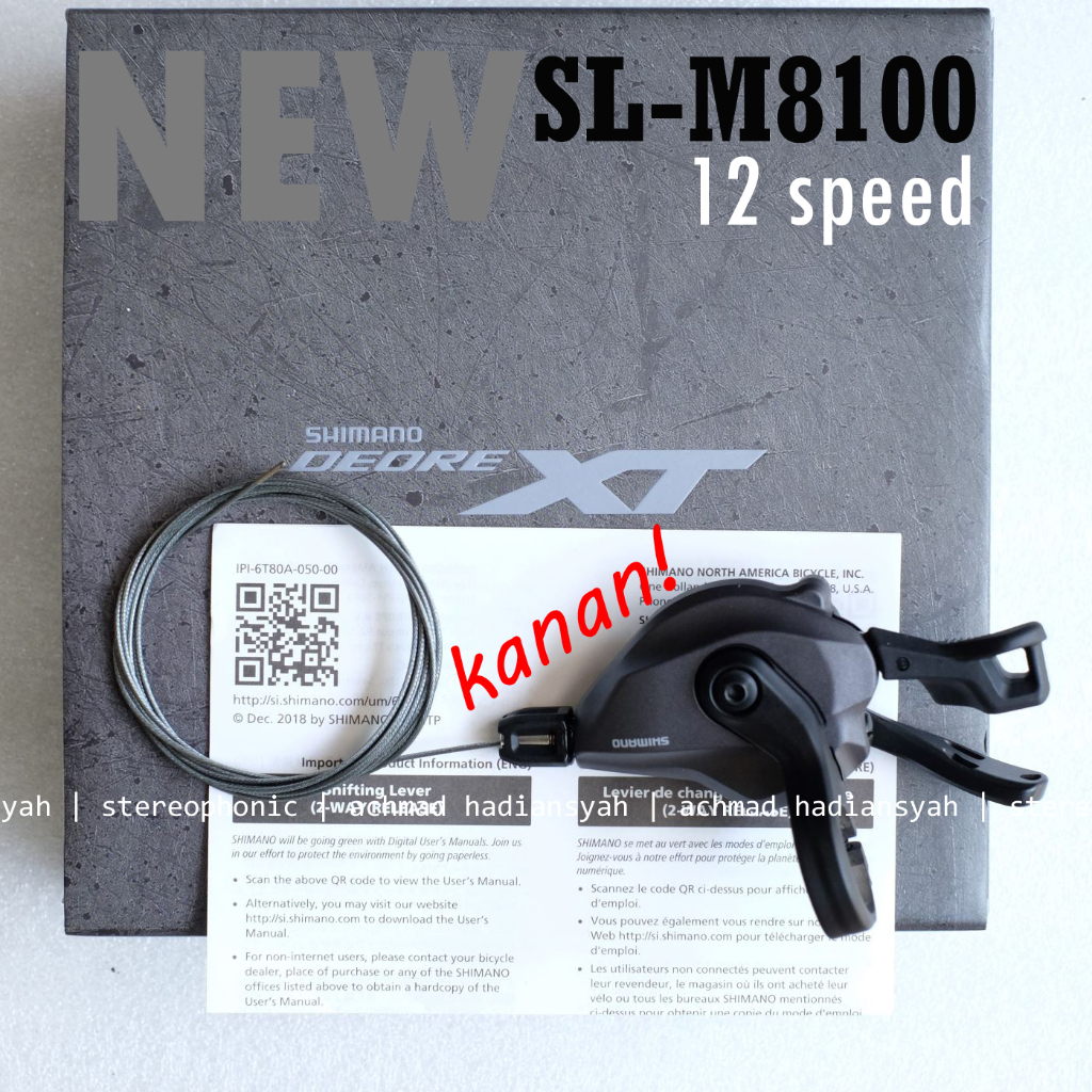 BNIB ORIGINAL. shifter SHIMANO XT SL-M8100 12speed shifter XT 12speed shifter XT M8100 12speed shift