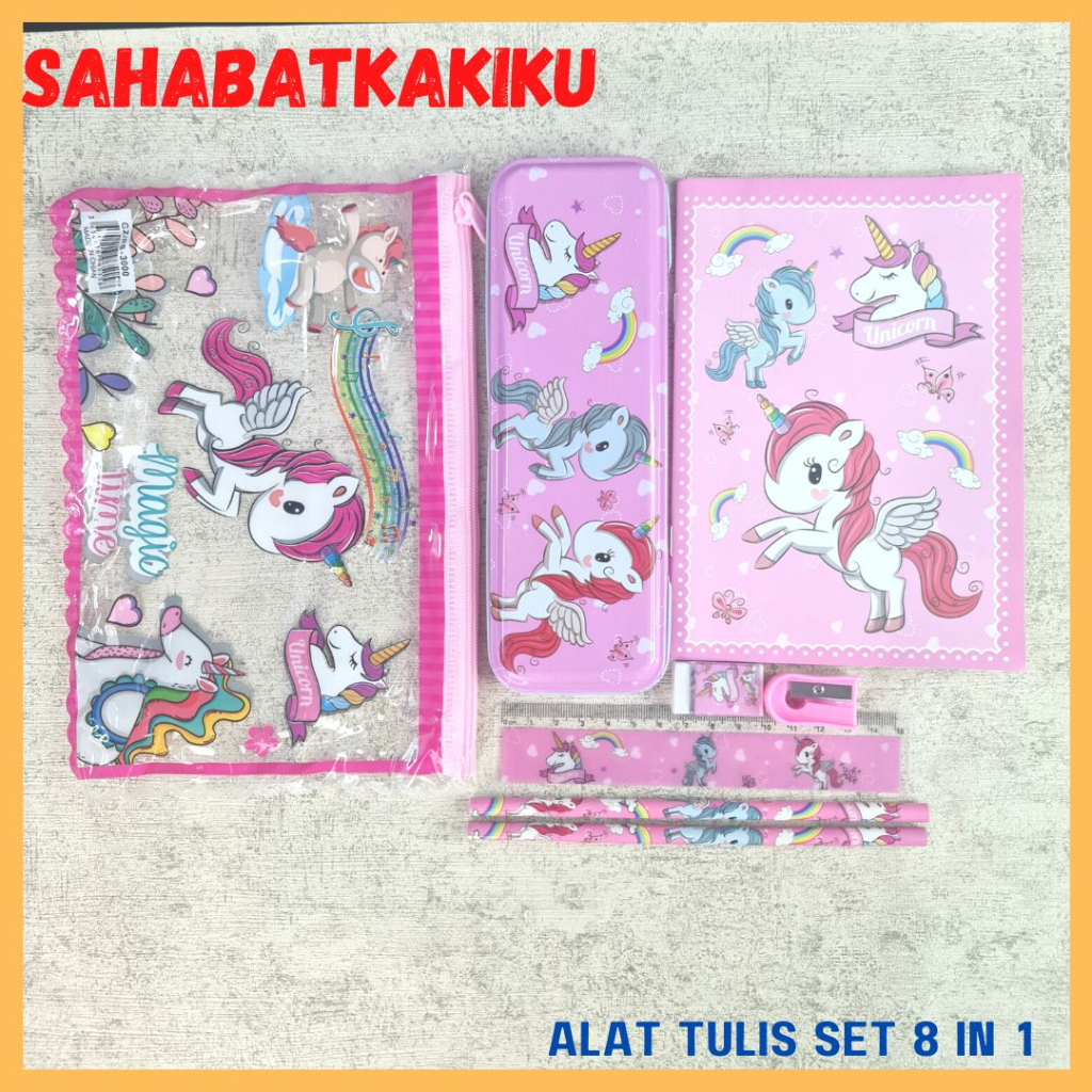 

Paket Alat Tulis Set 8 in 1 Lengkap / Stationary Set 8 in 1 / Paket Alat Tulis Karakter Souvenir Ulang Tahun Alat Tulis