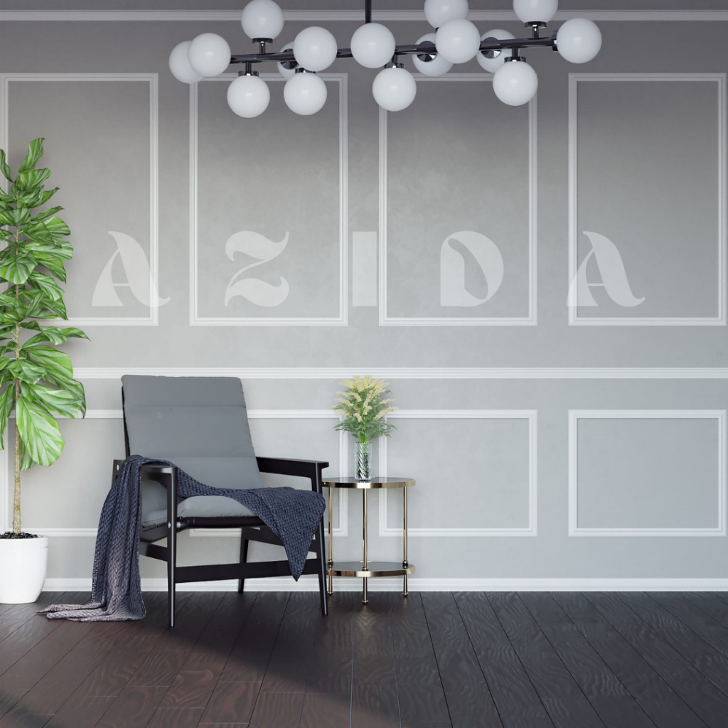 Wall Moulding Kayu Set Bahan Kayu Mahoni Grade A List Dinding Tempel Wall Moulding Instan