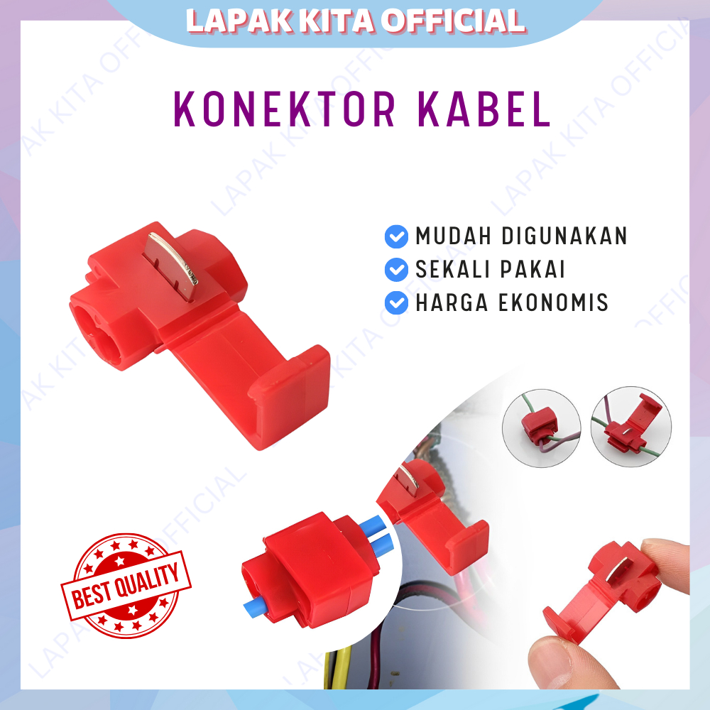 Quick wiring terminal jumper sambung kabel merah