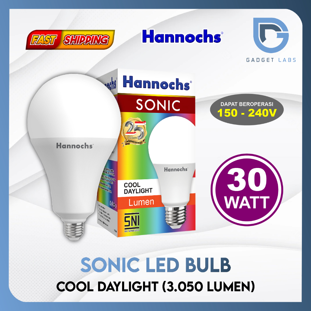 Hannochs SONIC LED Bulb 30 Watt Bohlam - Bola Lampu LED 30 Watt
