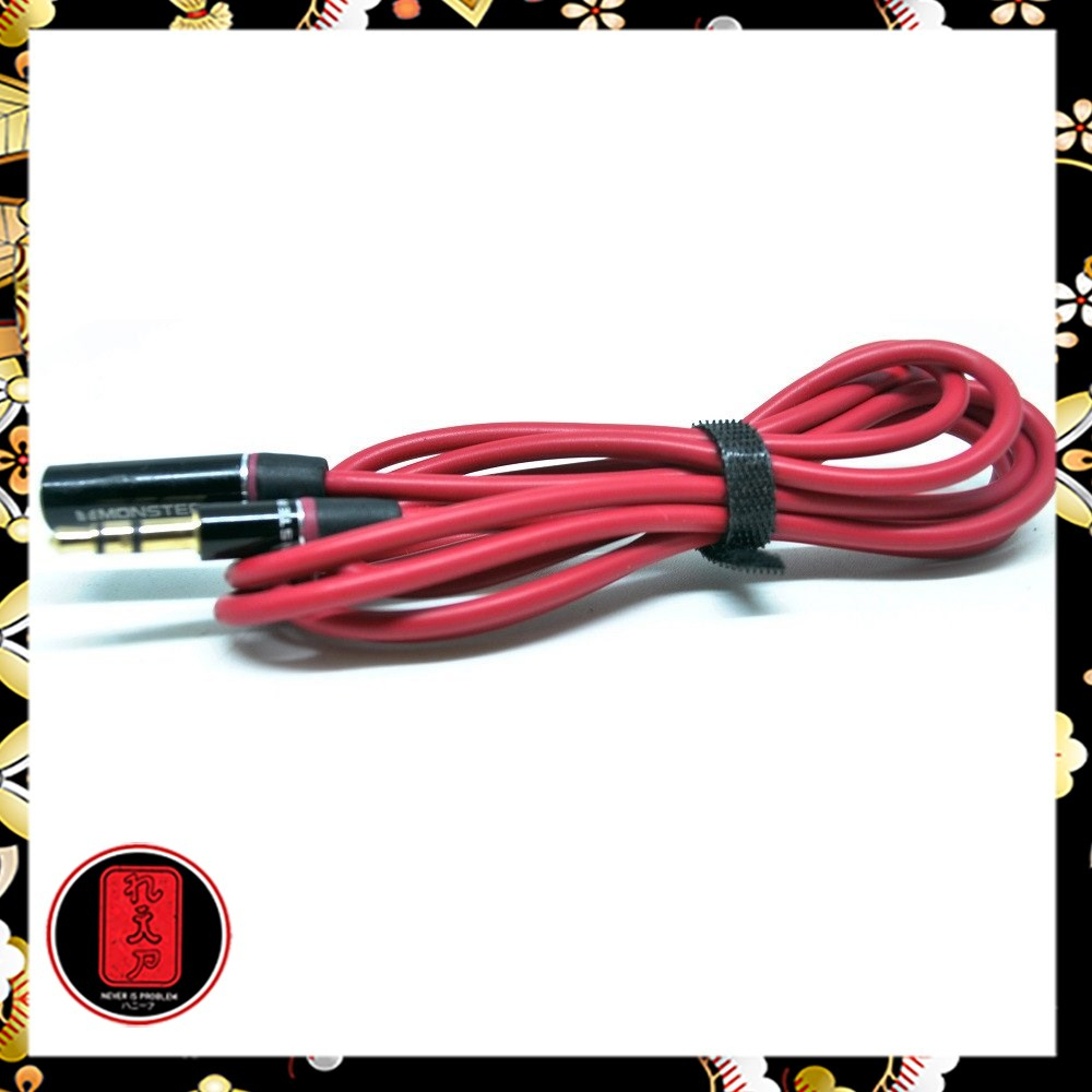 MONSTER Kabel AUX HiFi Audio Cable 3.5 mm Male to Female - AV118 - Red