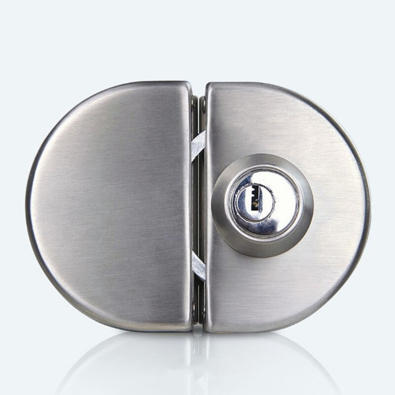 Stainless Steel 304 Kaca Pintu Kunci Cabinet Showcase Lock Kunci Pintu Kaca Ke Kaca