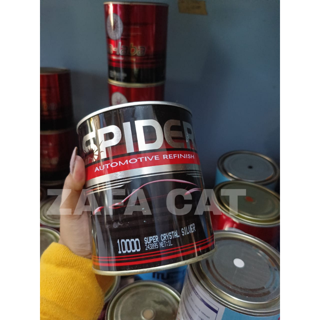 Cat Silver Metalik | Cat Super Crystal Silver SPIDER| Cat Silver| Sepider Laba Laba Cet Mobil dan Mo