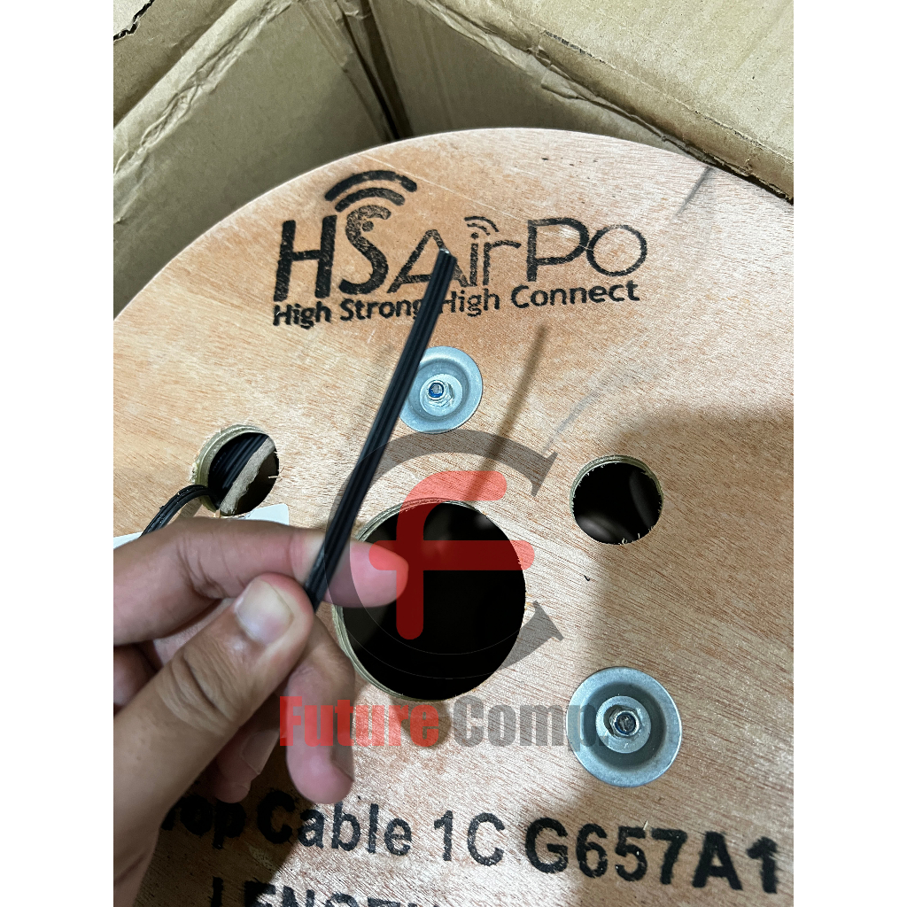 Hsairpo (Khusus Kurir Instant) Kabel FO Dropcore 1Km Single Core 3 Seling Fiber Optik