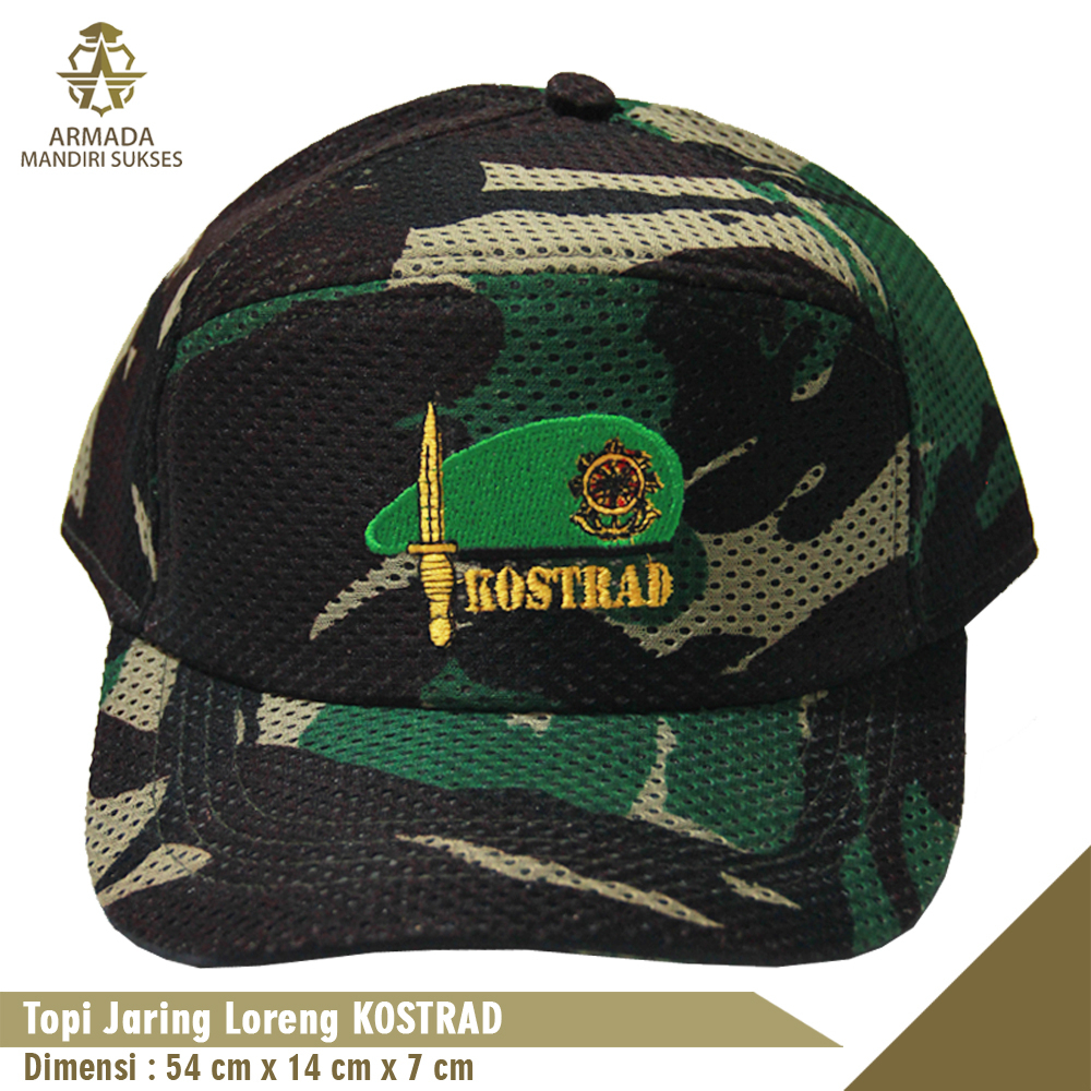 Topi Jaring Kostrad Loreng - Topi Kostrad Loreng