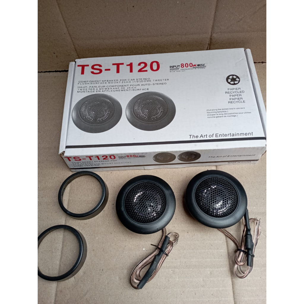 tweeter mobil TS 120 / T-120 untuk mobil universal Tweeter TS - T120 1/2&quot; INCH  Dome Tweeter Mobil/Tweeter Audio Mobil