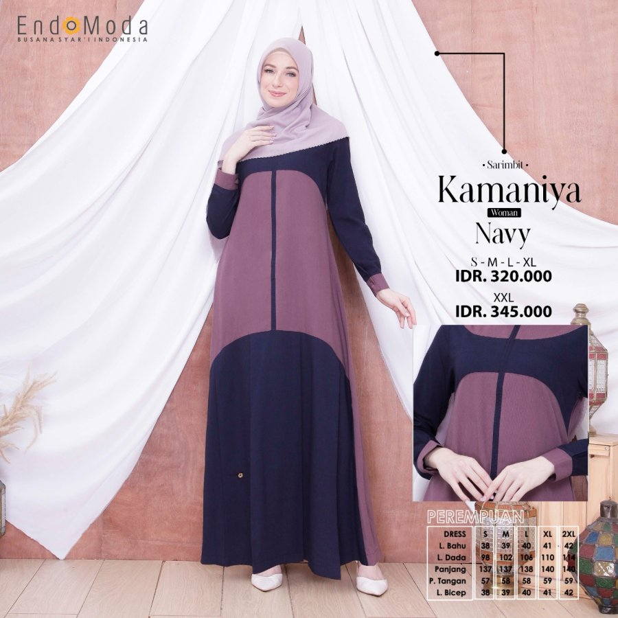 ENDOMODA SARIMBIT KAMANIYA NAVY BAJU COUPLE KELUARGA 2023 TERBARU DAN TERLARIS