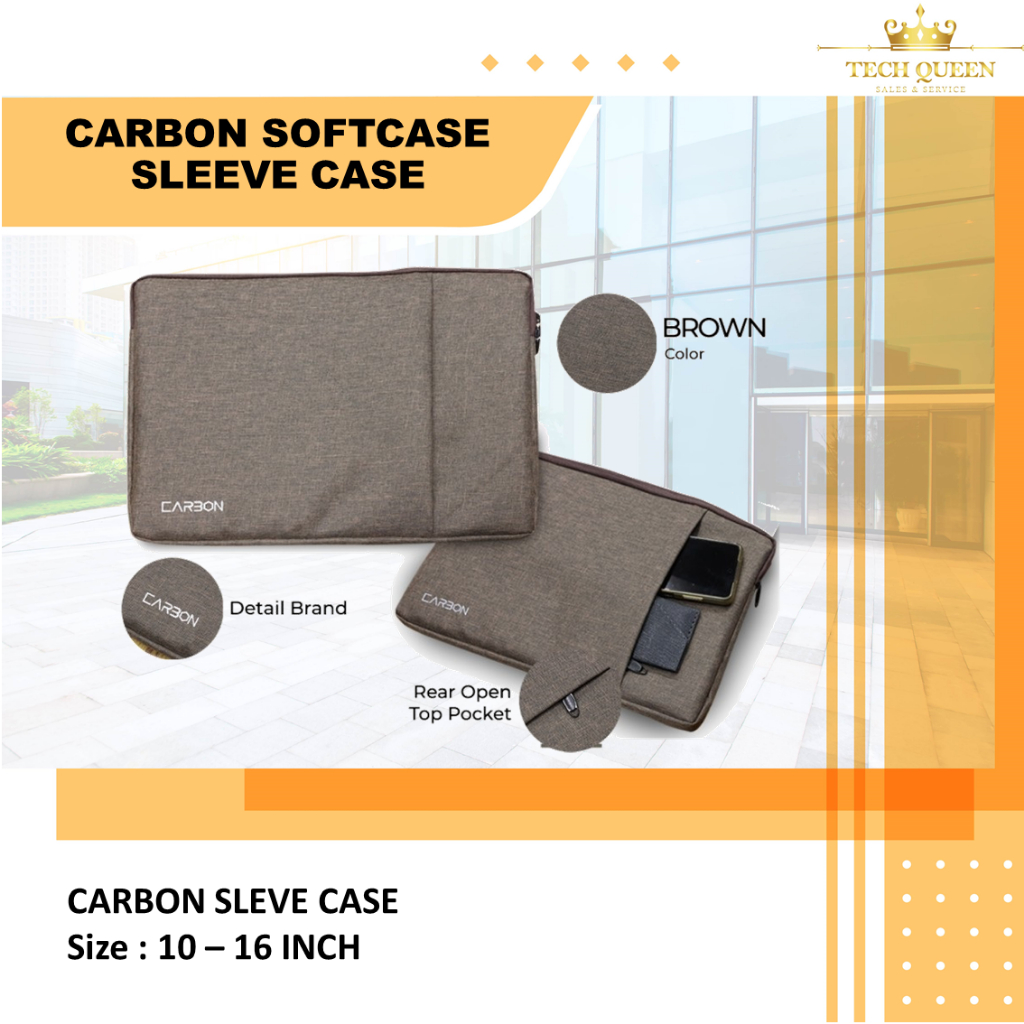 LAPTOP CARBON SOFTCASE SLEEVE CASE 13- 16 INCH