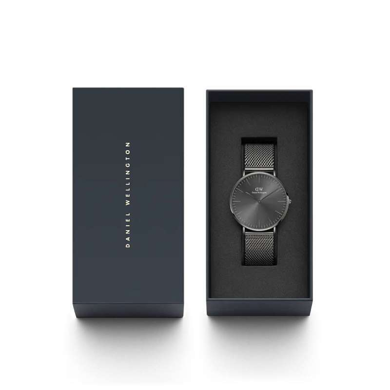 [100% ORIGINAL] Jam Tangan Pria Daniel Wellington Classic Black Rosegold Mesh Strap | Dw Original