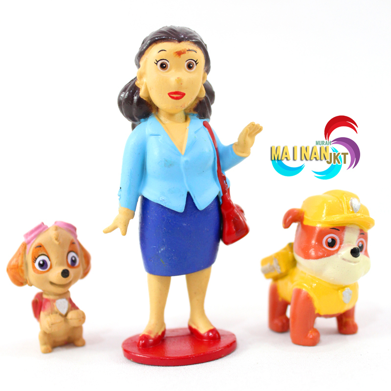 MAINANKEI MAINAN ANAK ACTION SET IBU WALI KOTA PAW FIGURE PAW PATROL SET 12 PCS MAINAN PAJANGAN MINIATUR KUE ULTAH ANAK TOPPER KUE