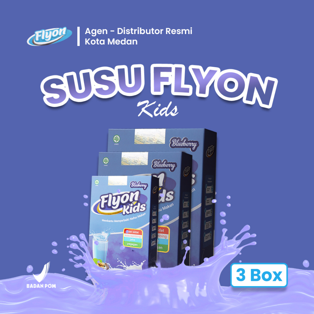 

Susu Flyon KIDS 3 box - Penggemuk Badan Anak Meningkatkan Nafsu Makan Anak Susu Flyon Penambah Berat Badan Ampuh -