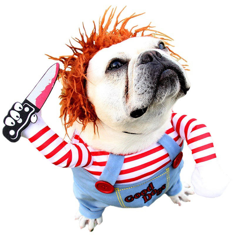 KOSTUM CHUCKY - Baju Hewan Anjing Kucing Lucu Unik Desain Halloween Chucky