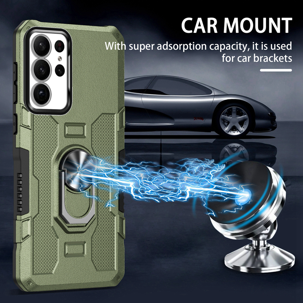 Case Armor SAMSUNG GALAXY S22 ULTRA Iring Cincin Magnetic Kesing Hp Protect kamera Premium Hard Case Standing Robot Pelindung Kamera