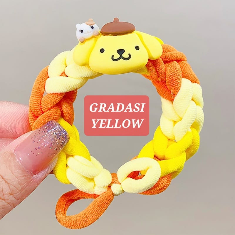 KARET SANRIO GRADASI PITA RAMBUT GELANG ANAK CEWEK FASHION KOREA IMPORT LUCU