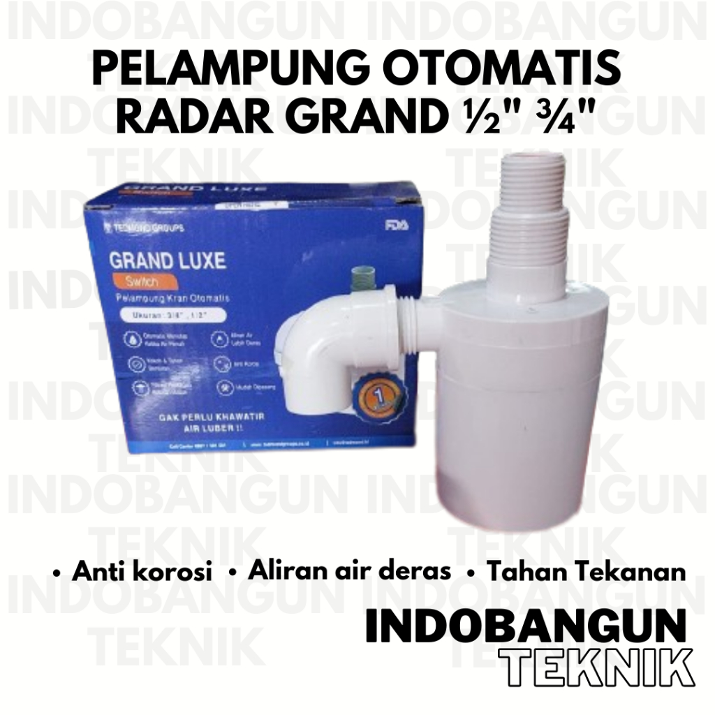 Pelampung Toren Tandon Tangki Air Otomatis Radar Switch Level Control Tedmond Grand 1/2" 3/4" Inch