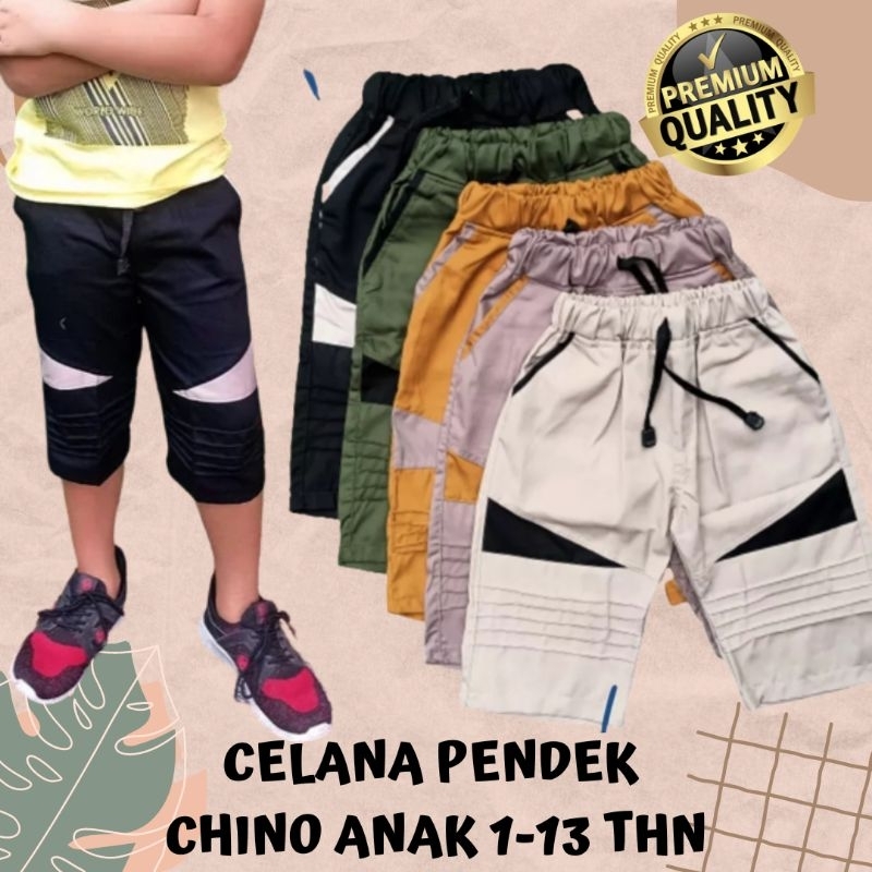 celana pendek anak laki laki chino motif trendy usia 1 2 3 4 5 6 7 8 9 10 11 12 13 tahun