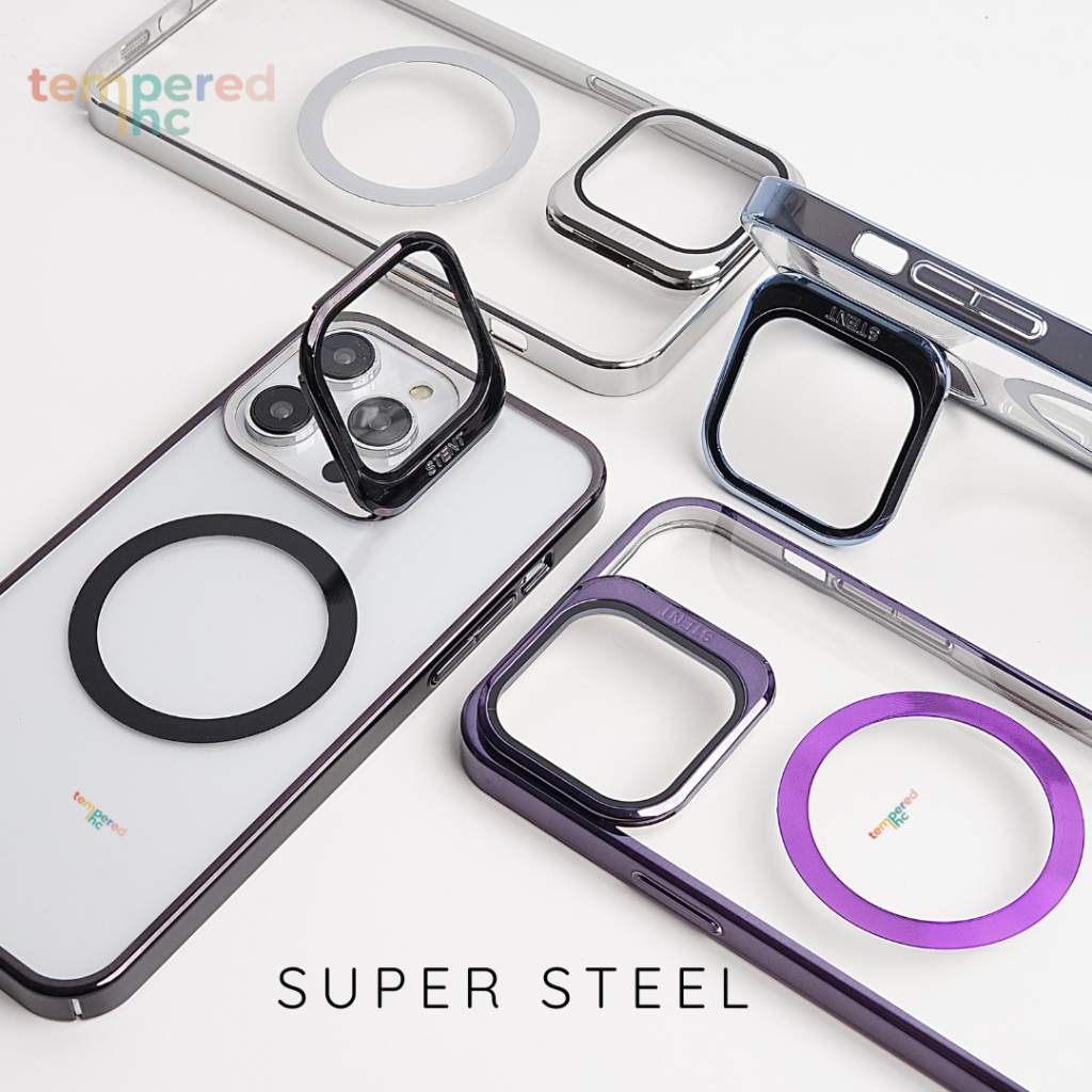 Premium SUPER STEEL Case Iphone ( Iphone 12 - 14 pro max READY )