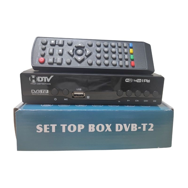 STB TV Digital Set Top Box DVBT2 Alat Menangkap Siaran Digital Terrestrial Dvb-T2 High Definition