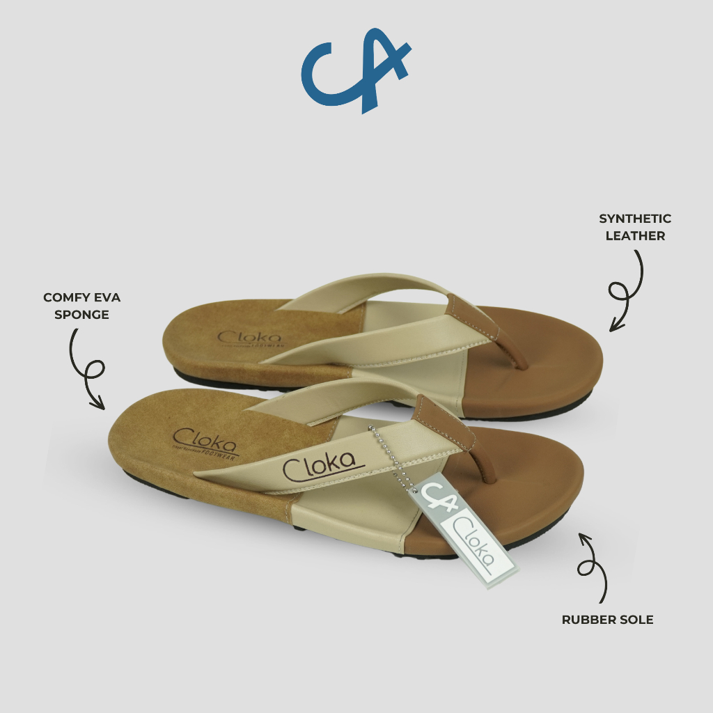 Sandal Jepit Size Jumbo Pria Dewasa Kasual Distro Sendal Cowok Anti Slip Anti Licin Ringan Kekinian - Cloka Cava