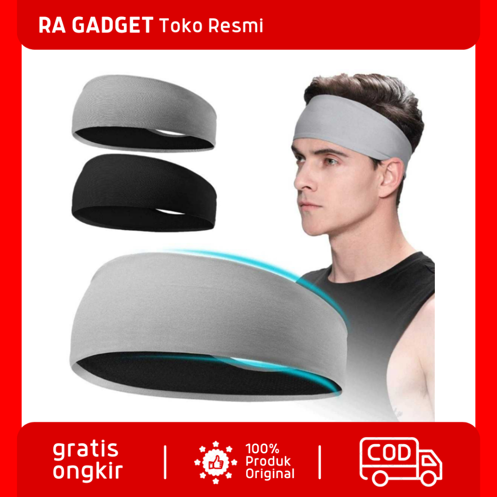 Bandana Headband Olahraga Elastic Sport Hairbands / Ikat Kepala Hairband Rambut Sport Pria Wanita Ol