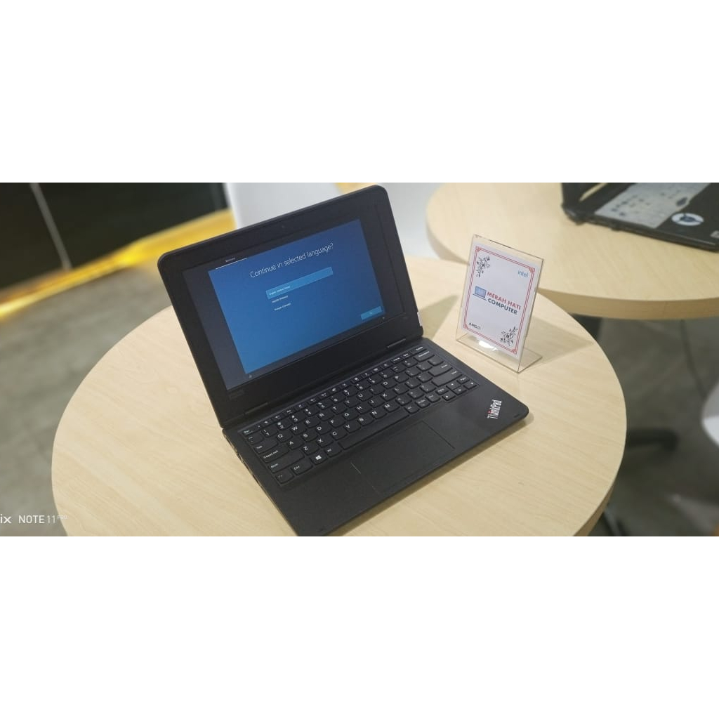 LAPTOP HEMAT TERMURAH LENOVO THINKPAD 11E INTEL N4100 8GB 512GB HD WIN10PRO BLACK ORIGINAL BERKUALITAS