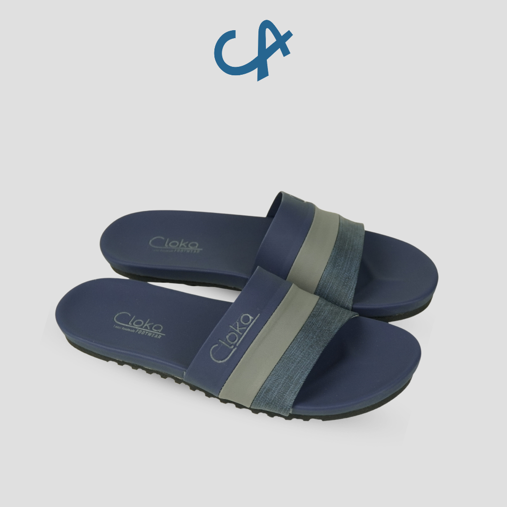 Sandal Selop Pria Kasual Santai Sendal Slide Slop Cowok Size Jumbo Flipflops Big Size Cloka Enea