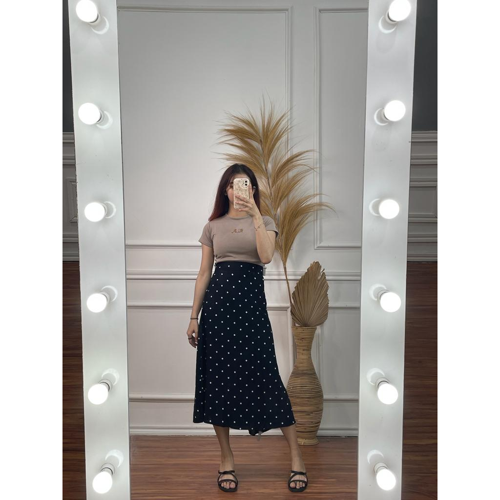 TERMURAHH!! Rok Lalinda-rok polkadot-rok polkadot panjang-rok panjang-setelan rok-rok panjang korea-rok panjang wanita-rok wanita korea-korea-rok korean style-rok korea-rok korean style panjang-skirt panjang